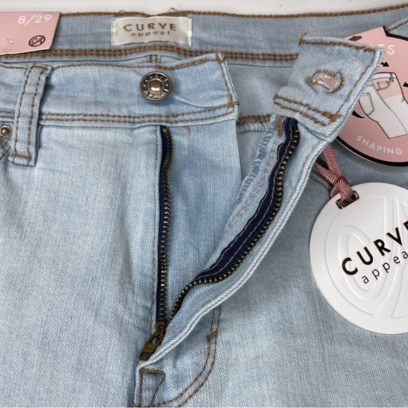 Curve Appeal Jeans High Rise Wide Leg Sz 8 - Picture 4 of 12